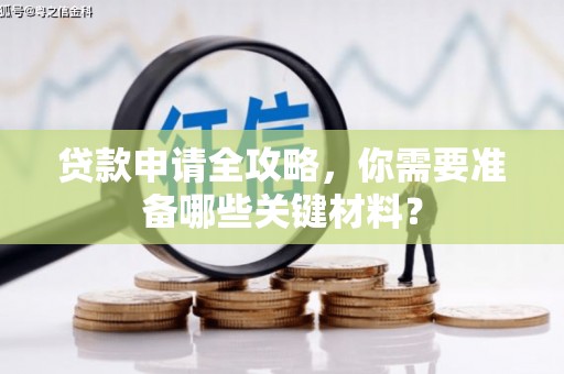 崖州贷款申请全攻略，你需要准备哪些关键材料？