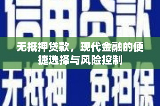 崖州无抵押贷款，现代金融的便捷选择与风险控制