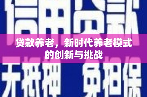 崖州贷款养老，新时代养老模式的创新与挑战