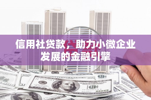 崖州信用社贷款，助力小微企业发展的金融引擎