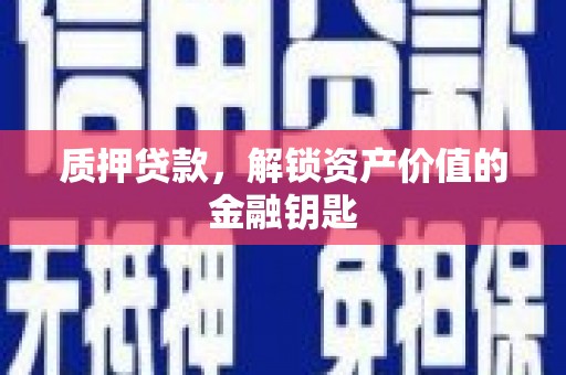 崖州质押贷款，解锁资产价值的金融钥匙