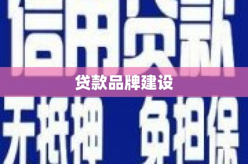 崖州贷款品牌建设