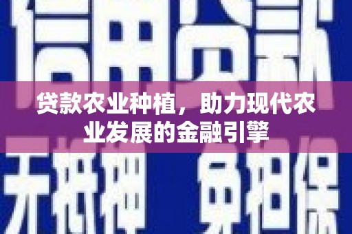 崖州贷款农业种植，助力现代农业发展的金融引擎