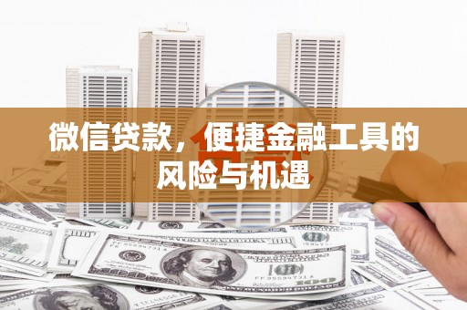 崖州微信贷款，便捷金融工具的风险与机遇