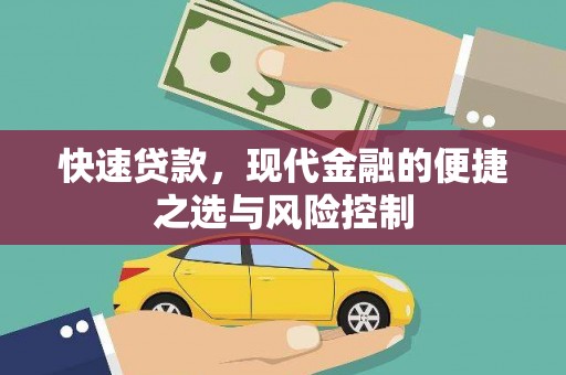 崖州快速贷款，现代金融的便捷之选与风险控制