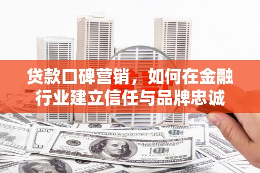 崖州贷款口碑营销，如何在金融行业建立信任与品牌忠诚