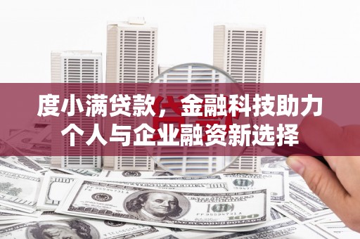 崖州度小满贷款，金融科技助力个人与企业融资新选择