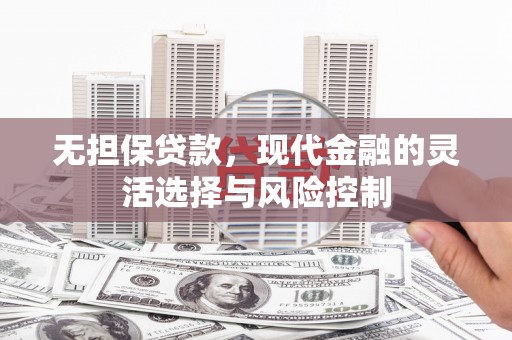 崖州无担保贷款，现代金融的灵活选择与风险控制