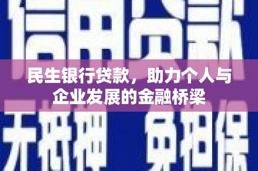 崖州民生银行贷款，助力个人与企业发展的金融桥梁