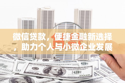 崖州微信贷款，便捷金融新选择，助力个人与小微企业发展