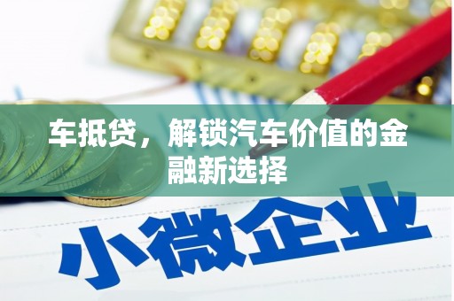 崖州车抵贷，解锁汽车价值的金融新选择