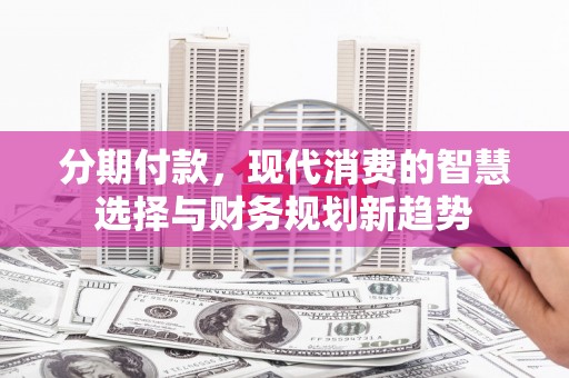 崖州分期付款，现代消费的智慧选择与财务规划新趋势