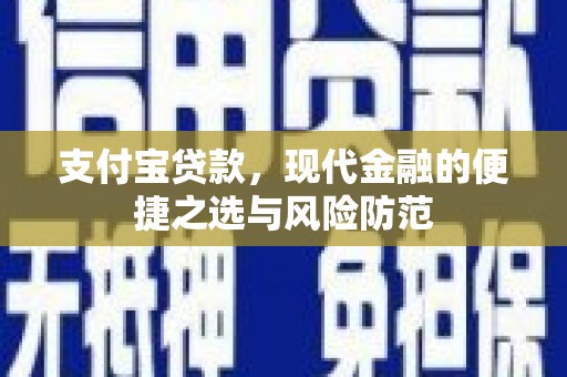 崖州支付宝贷款，现代金融的便捷之选与风险防范
