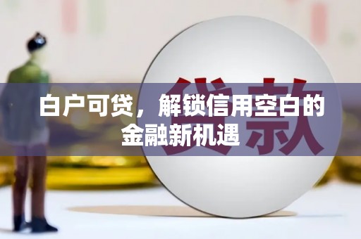 崖州白户可贷，解锁信用空白的金融新机遇