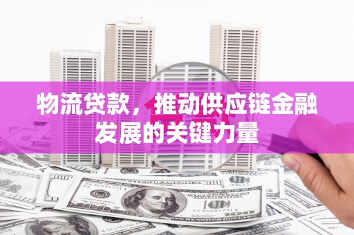 崖州物流贷款，推动供应链金融发展的关键力量