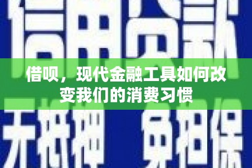 崖州借呗，现代金融工具如何改变我们的消费习惯