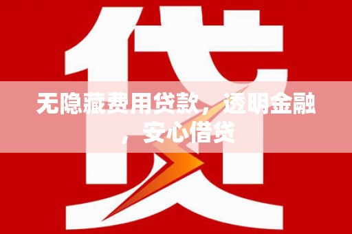 崖州无隐藏费用贷款，透明金融，安心借贷