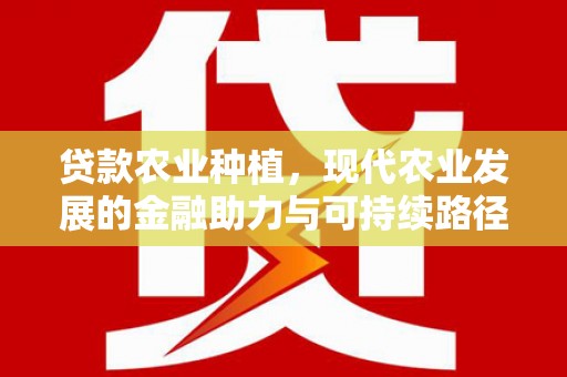 崖州贷款农业种植，现代农业发展的金融助力与可持续路径