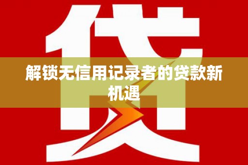 崖州解锁无信用记录者的贷款新机遇