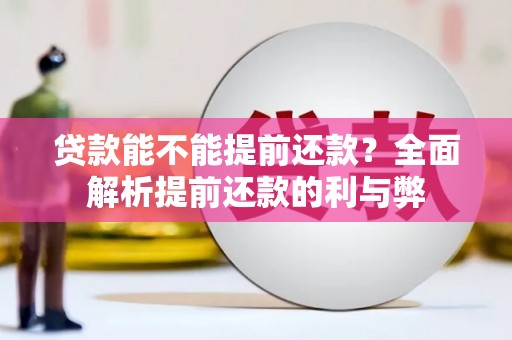 崖州贷款能不能提前还款？全面解析提前还款的利与弊
