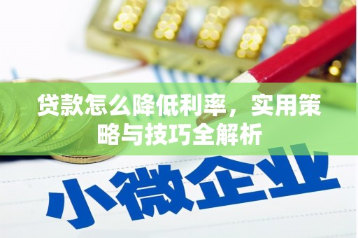 崖州贷款怎么降低利率，实用策略与技巧全解析