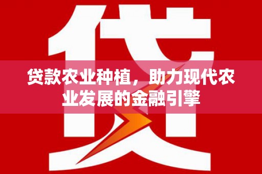 崖州贷款农业种植，助力现代农业发展的金融引擎