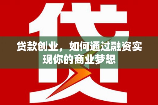 崖州贷款创业，如何通过融资实现你的商业梦想