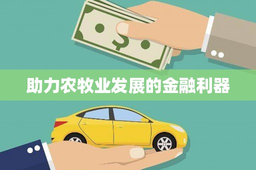 崖州助力农牧业发展的金融利器