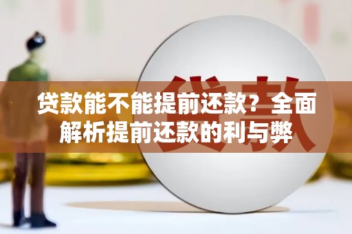 崖州贷款能不能提前还款？全面解析提前还款的利与弊
