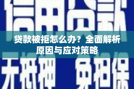崖州贷款被拒怎么办？全面解析原因与应对策略