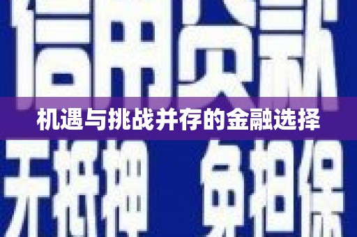 崖州机遇与挑战并存的金融选择