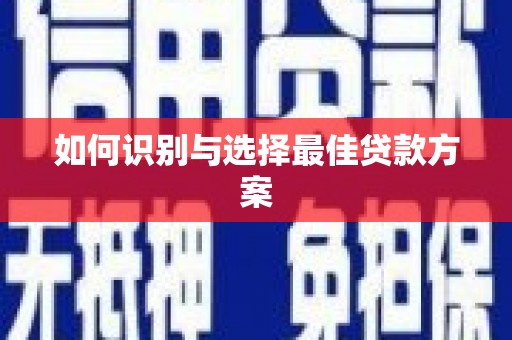 崖州如何识别与选择最佳贷款方案
